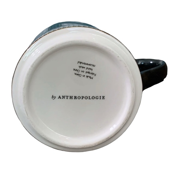 Anthropologie Gold Black Margot Mosaic Tile Letter N Initial Monogram Coffee Mug - Picture 6 of 6